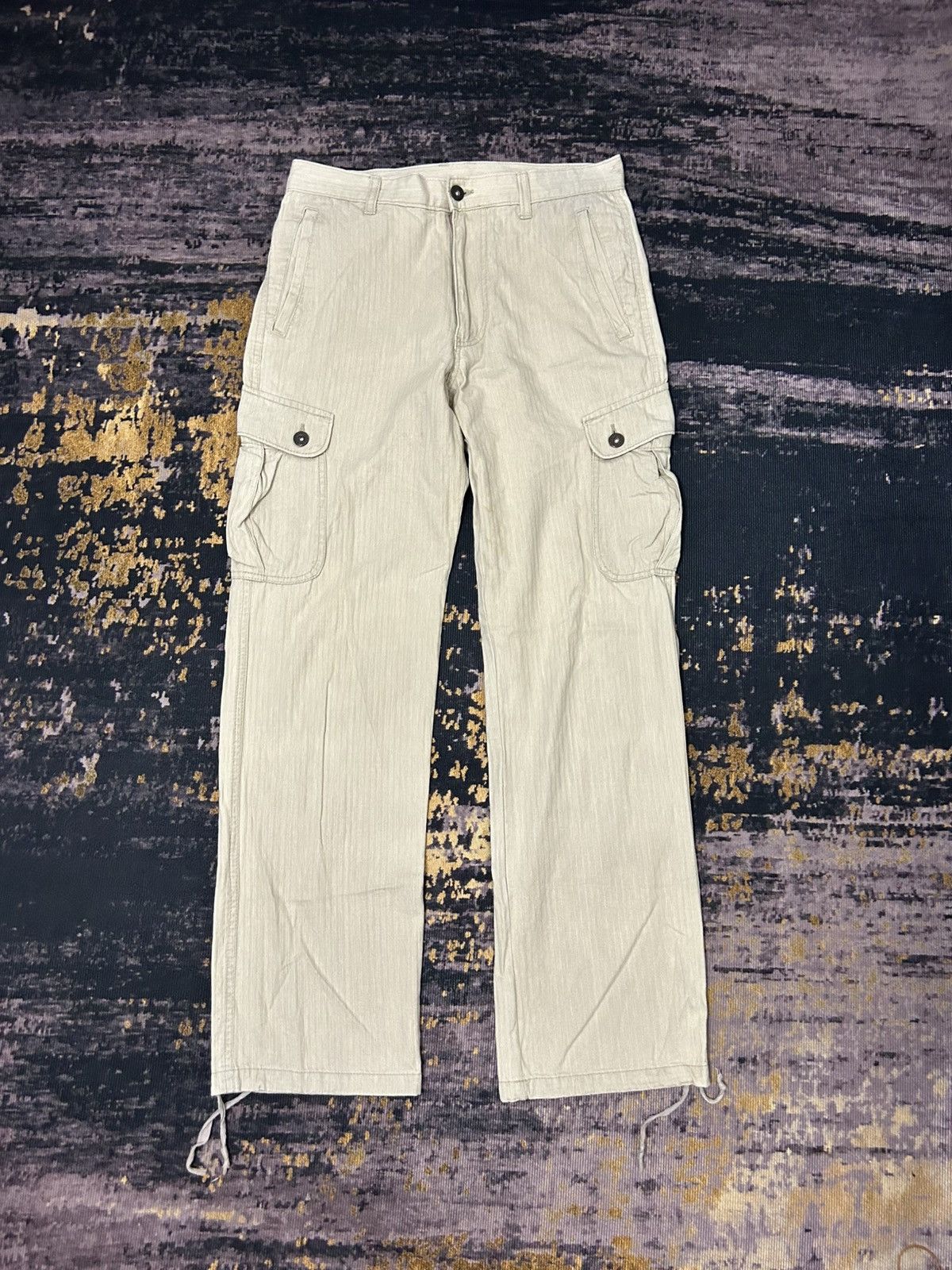 Takeo Kikuchi Vintage Takeo Kikuchi Herringbone Cargo Pants Size US 30 / EU 46 - 1 Thumbnail