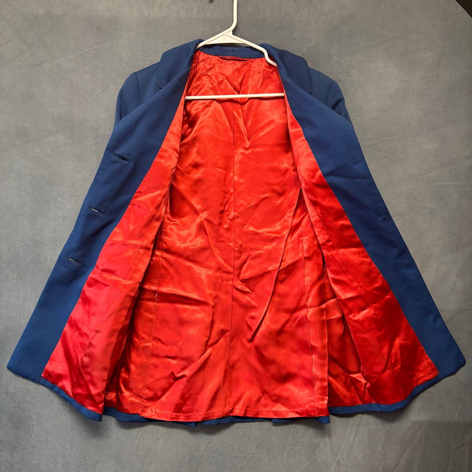 Other Vintage Long Blazer Blue Red 3 Button Long Eclectic Grandpa Size US S / EU 44-46 / 1 - 3 Thumbnail