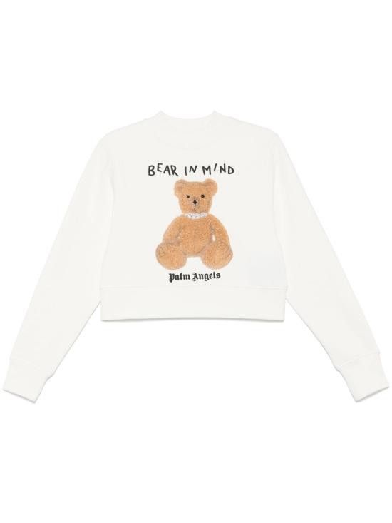 Palm Angels PALM ANGELS Women Hoodies PWBA016S25FLE003 0360 White Size L / US 10 / IT 46 - 1 Thumbnail