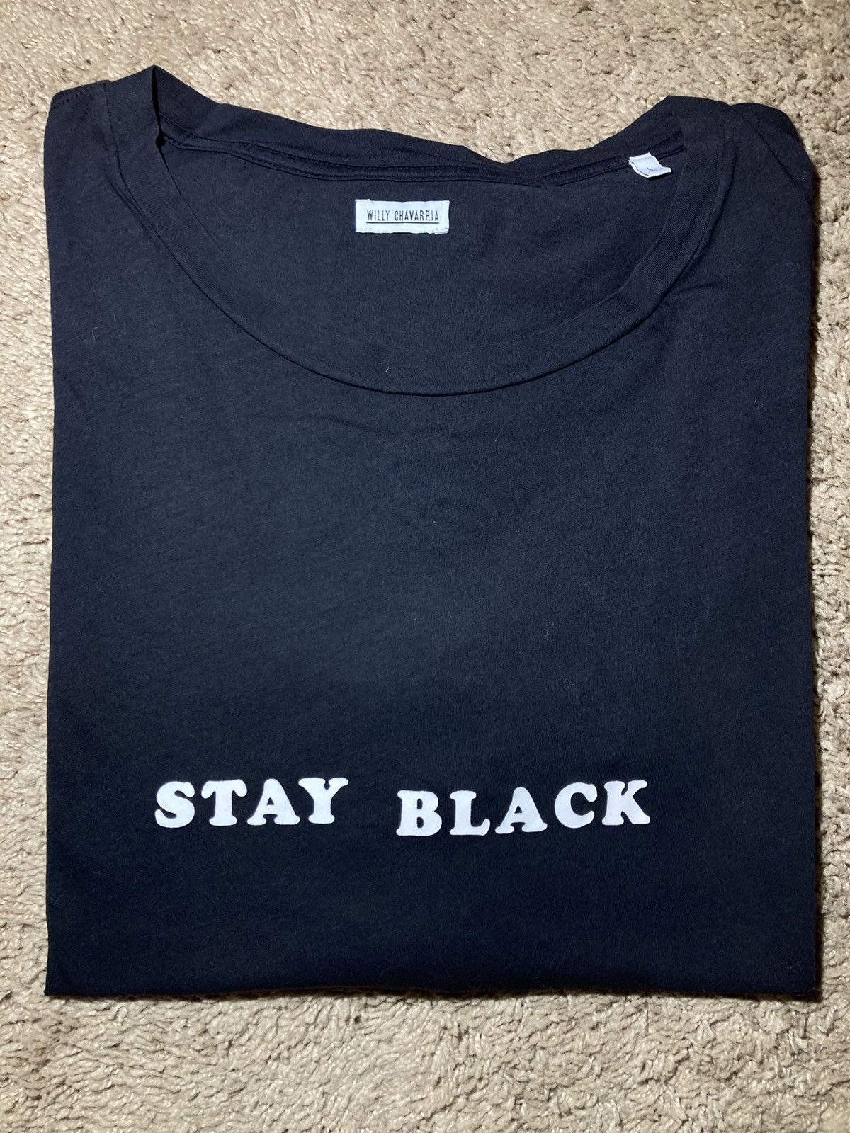 Willy Chavarria SS16 Willy Chavarria Stay Black Slogan Race Politics Baggy Size US L / EU 52-54 / 3 - 1 Thumbnail