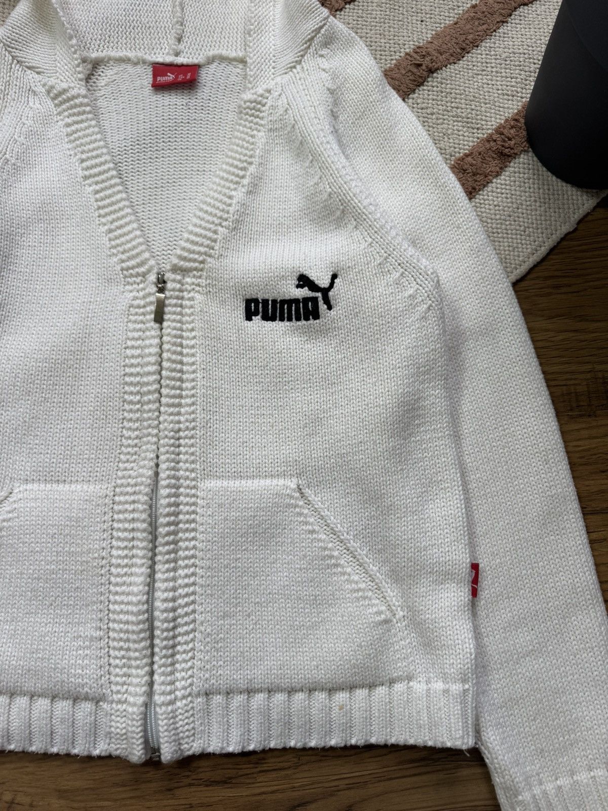 Puma VINTAGE PUMA Y2K 2000s ZIP HOODED SWEATER Size M / US 6-8 / IT 42-44 - 6 Thumbnail