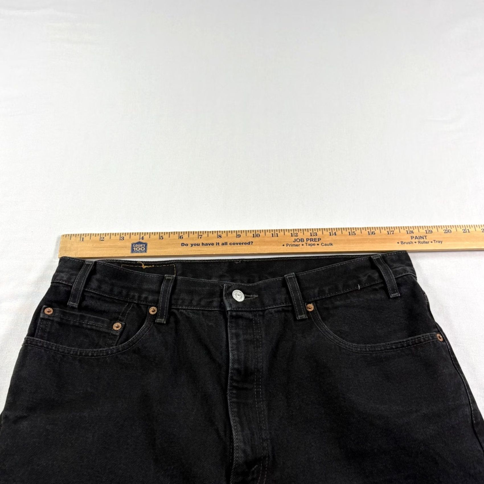 Levi's VINTAGE Levi's Jeans Mens 38x30 Black 505 Straight Leg Denim 90s Mens Jeans Black 90s Levi's Straight Size US 38 / EU 54 - 4 Thumbnail