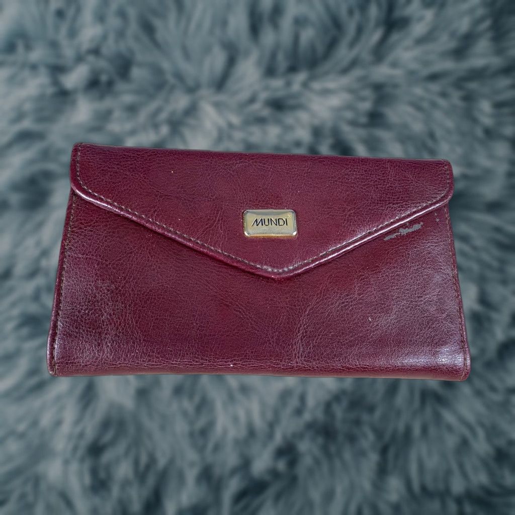 Vintage VINTAGE Mundi Brown Leather Wallet Tri Fold Clutch Womens Size ONE SIZE - 1 Thumbnail