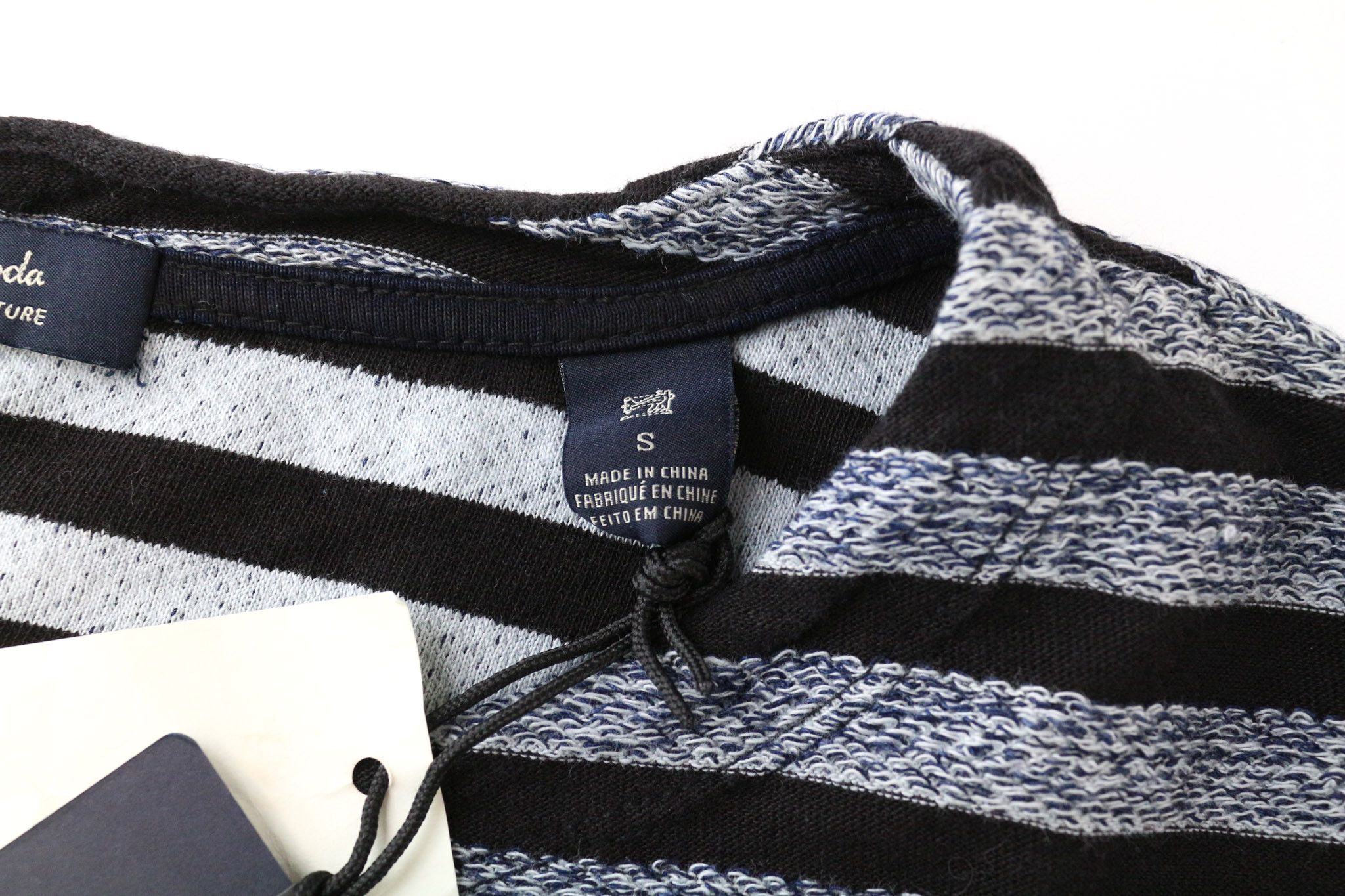 Scotch & Soda AMS COUTURE S Blue Striped Cotton Sweatshirt 75181 Size US S / EU 44-46 / 1 - 5 Thumbnail