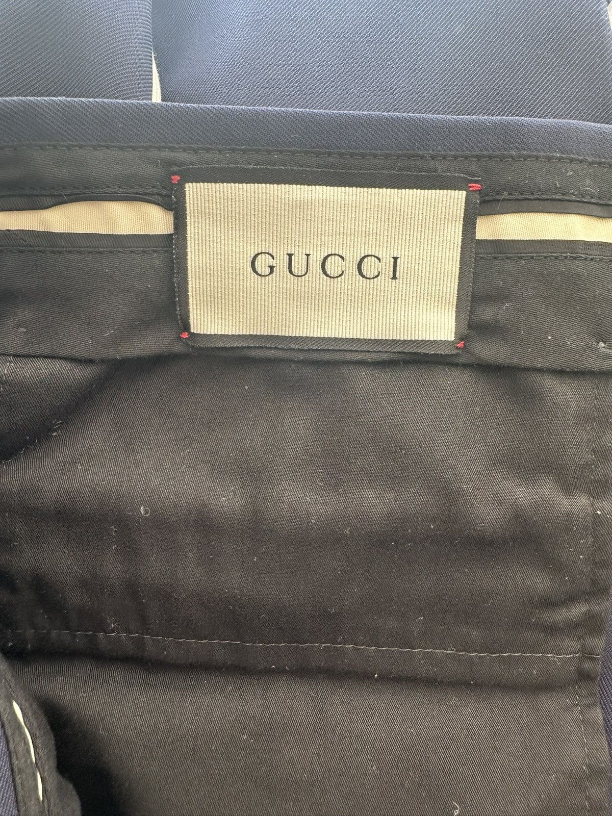Gucci Alessandro Michele Navy Pants w/ White Pipping Size US 36 / EU 52 - 4 Thumbnail