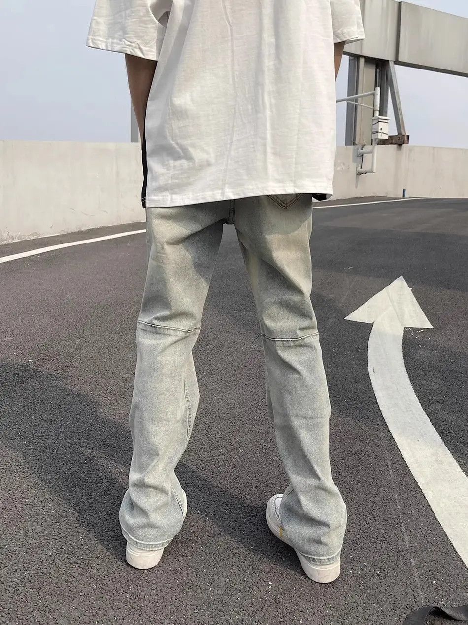 Japanese Brand Straight and loose washed distressed jeans Size US 30 / EU 46 - 4 Thumbnail