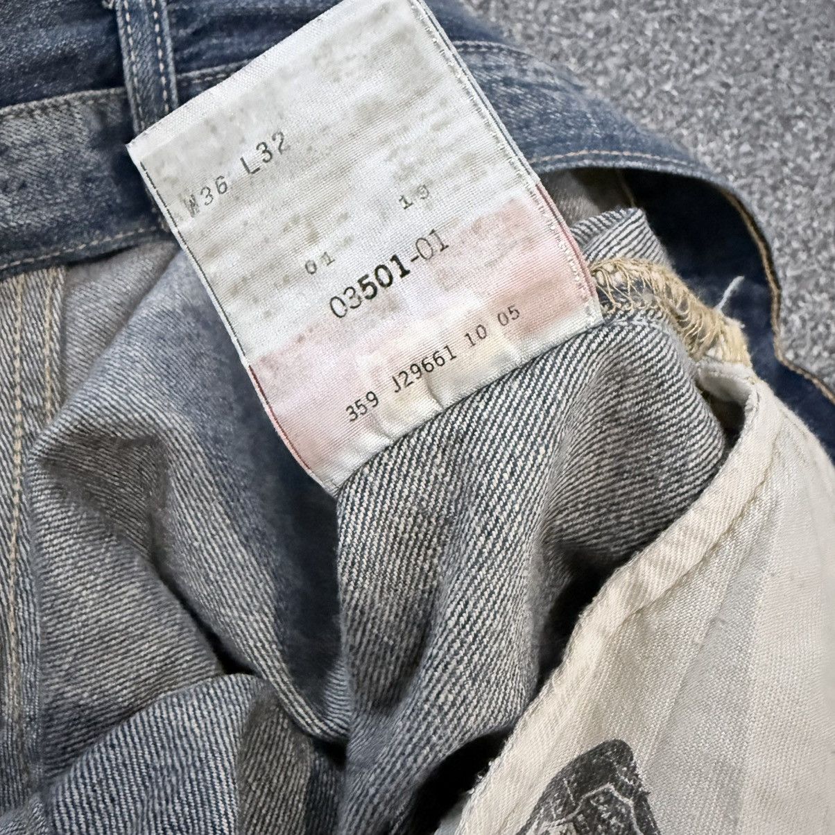 Engineered Garments × Levi's Archives ‼️ Vintage Y2K Levis 501 Distress Faded Aging Denim Size US 36 / EU 52 - 17 Thumbnail