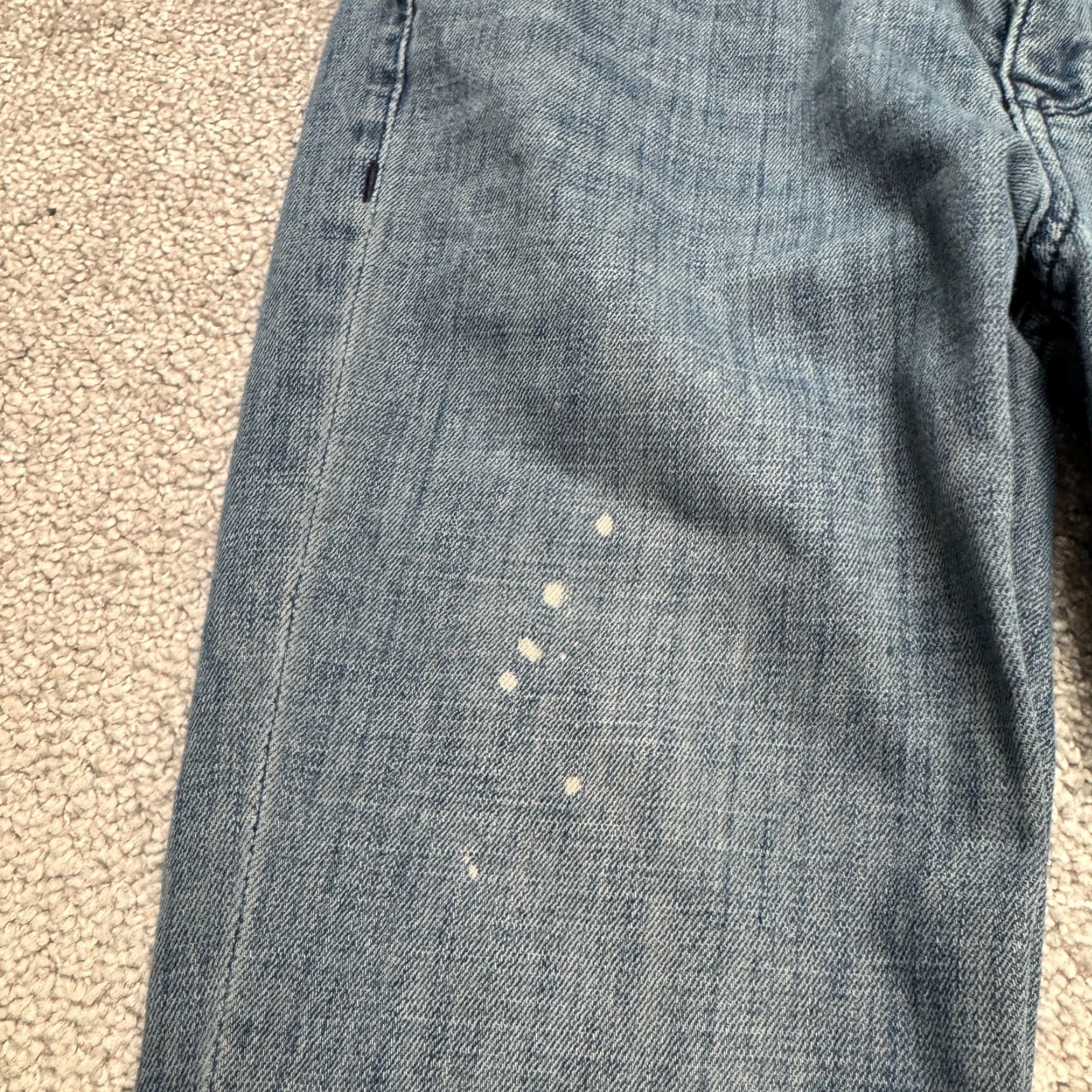 Hudson HUDSON Jeans Low Rise Skinny Denim - Women - 24 - Blue Paint Splatter - Stretch - 5-Pocket - Casual City Streetwear Size 42" / US 20 - 7 Thumbnail