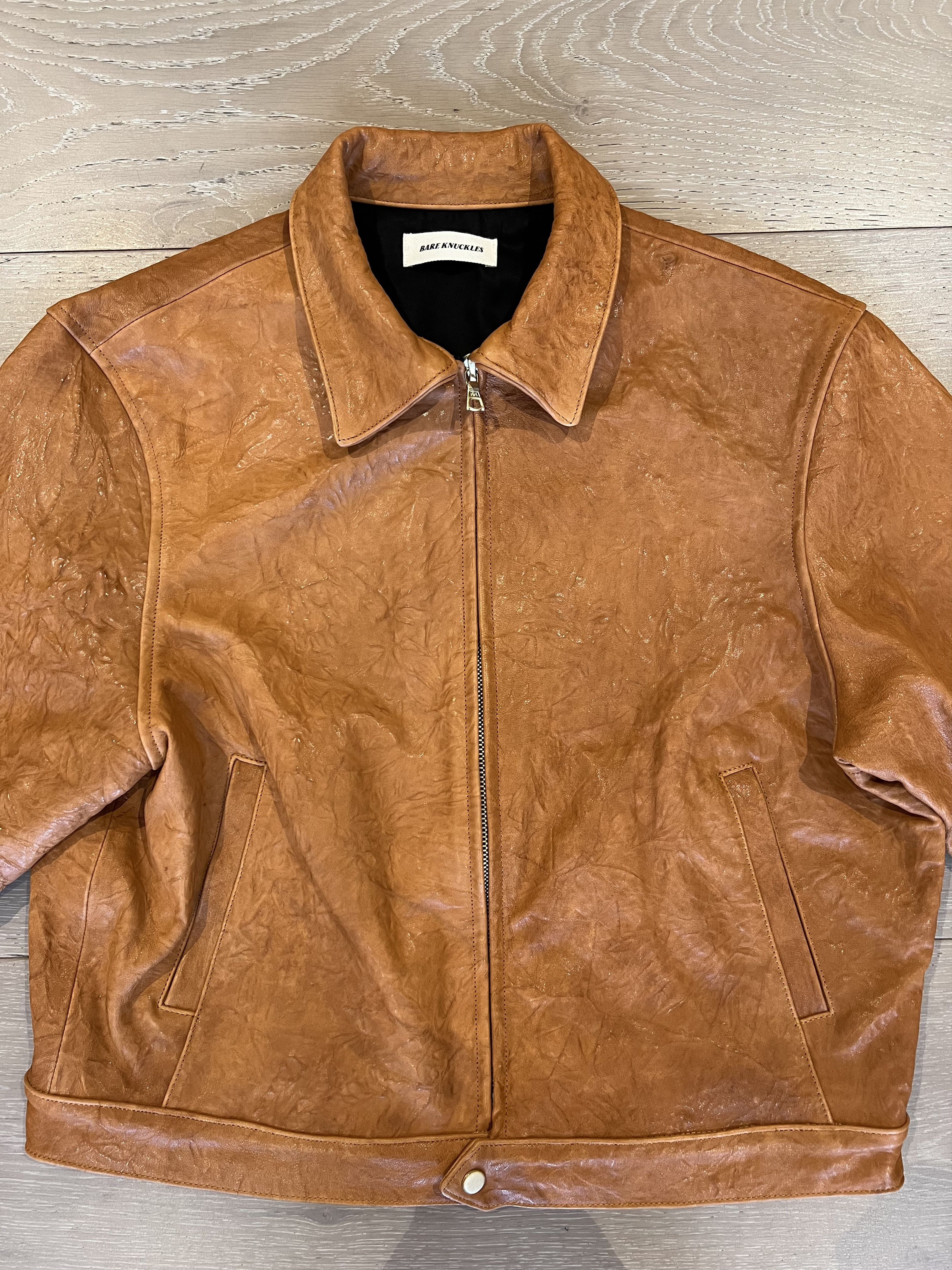 Bare Knuckles 💚 Bare Knuckles Freddy Leather Blouson Rust Lambskin NEW Size US M / EU 48-50 / 2 - 13 Thumbnail