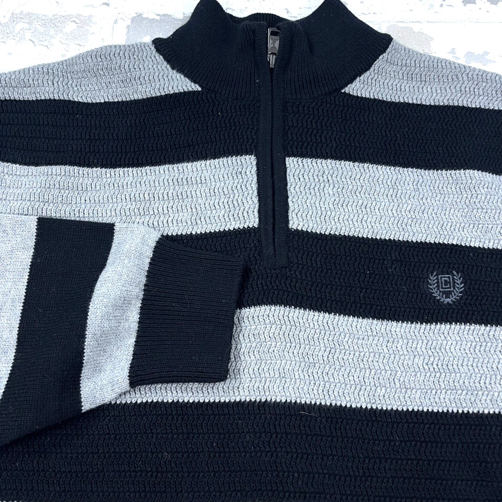 Chaps VINTAGE Chaps Sweater Shirt Men 2XL Black Heavy Knit Pullover 1/4 Zip Golf Winter Casual Mens Size US XXL / EU 58 / 5 - 2 Thumbnail