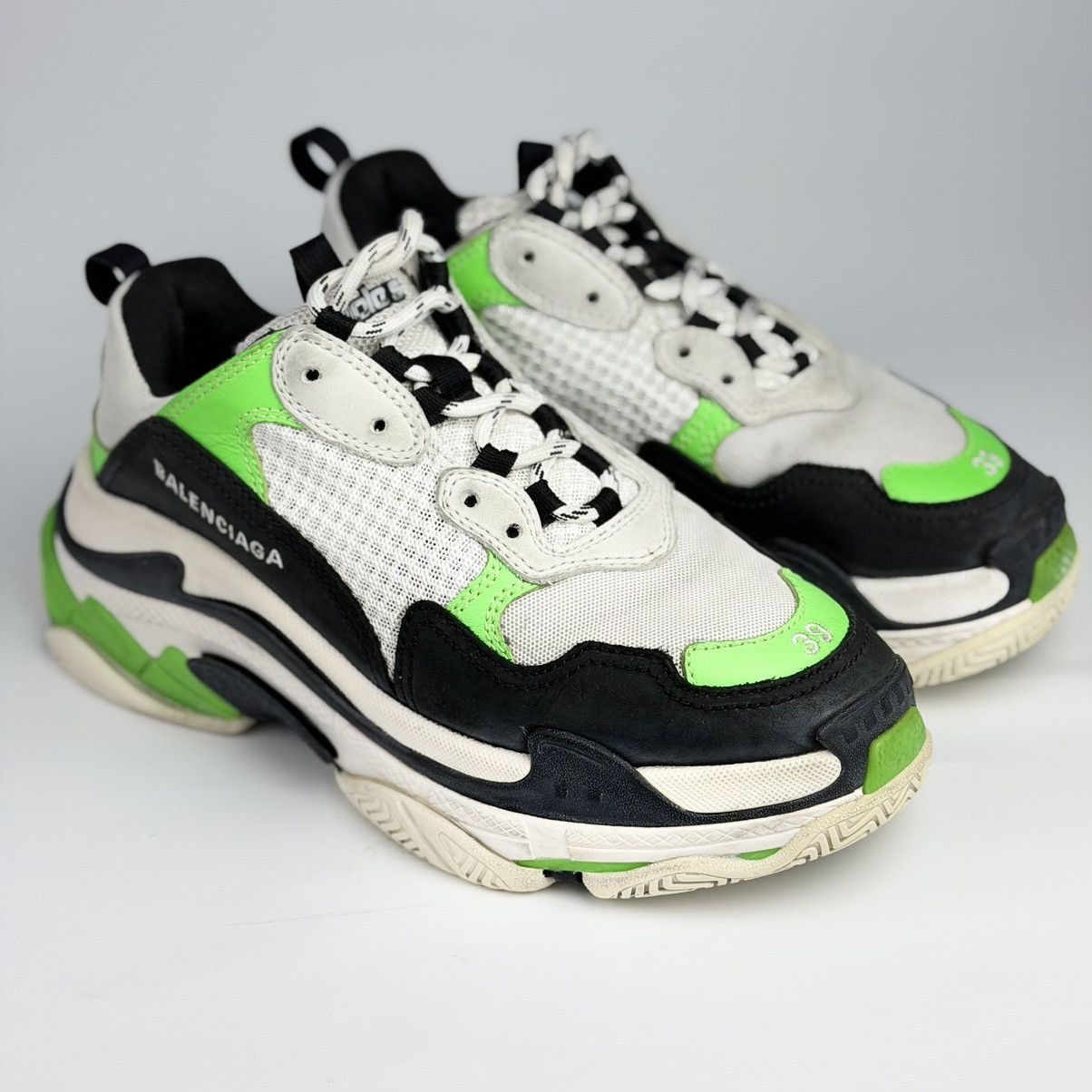 Balenciaga Balenciaga Triple S Black Green Size US 9 / IT 39 - 1 Thumbnail