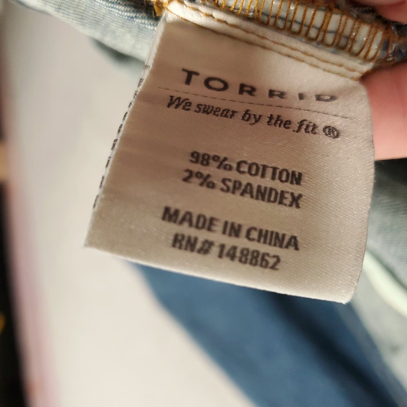 Torrid Torrid Trucker Jacket Denim Jean Jacket Button Up Stretch Blue Size 4X Womens Size 40" / US 18 - 7 Thumbnail