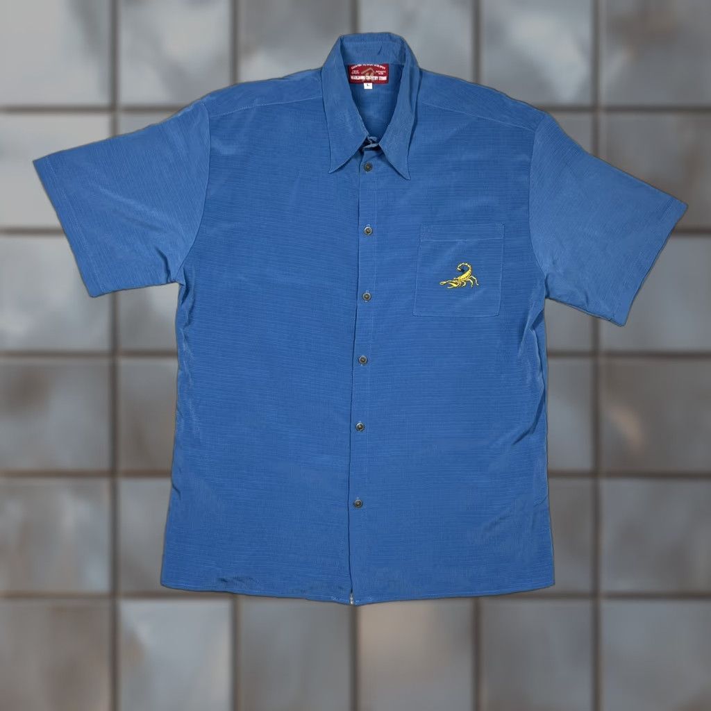 Durango VINTAGE Grupo Montez de Durango Camisa Para Hombre De Manga Corta Large Button Down Men Shirt Short Sleeve Button-Up Blue Size US L / EU 52-54 / 3 - 1 Thumbnail