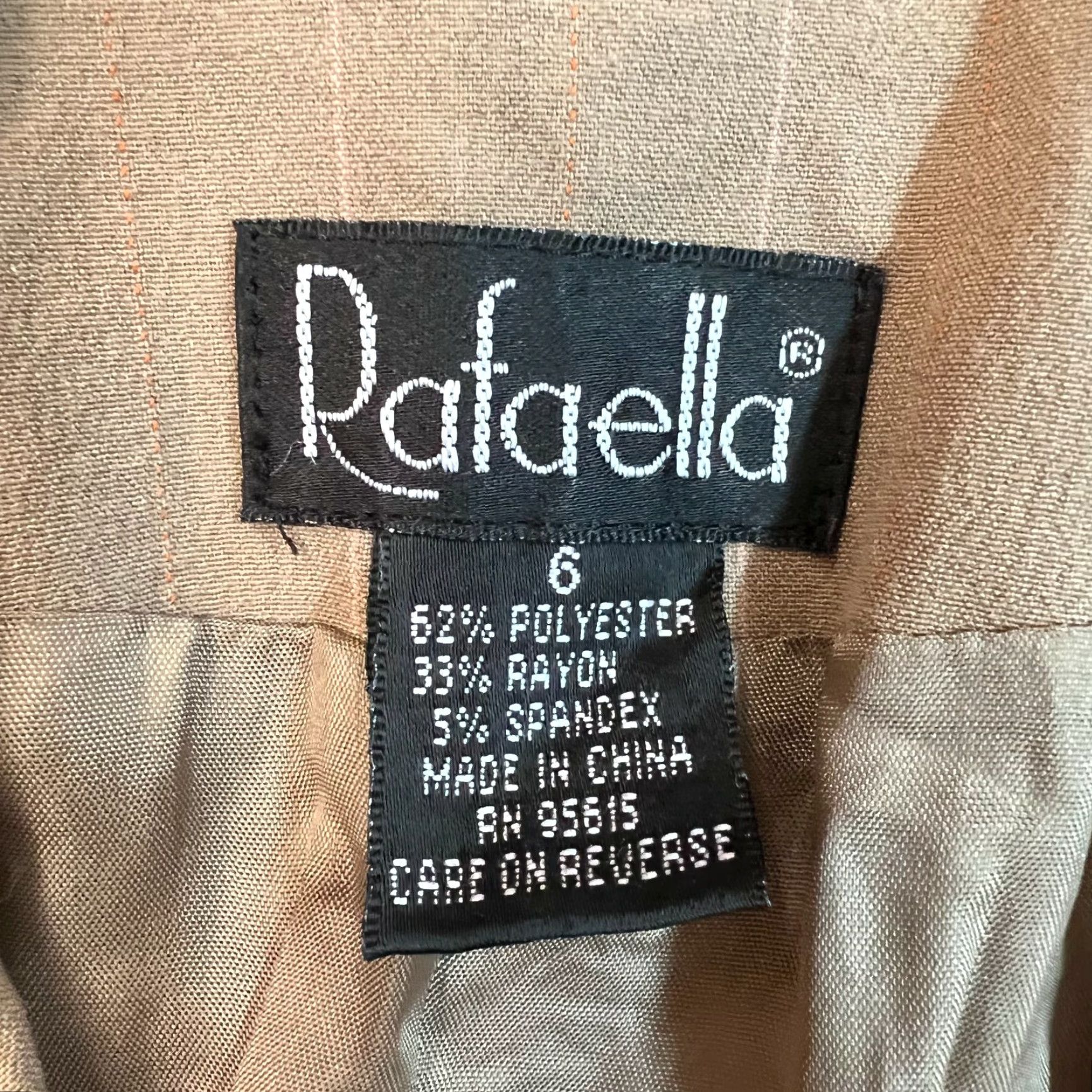 Vintage Rafaella Blazer Jacket Womens Pinstripe 2 Way Stretch Clay Brown Size 6 Size M / US 6-8 / IT 42-44 - 7 Thumbnail