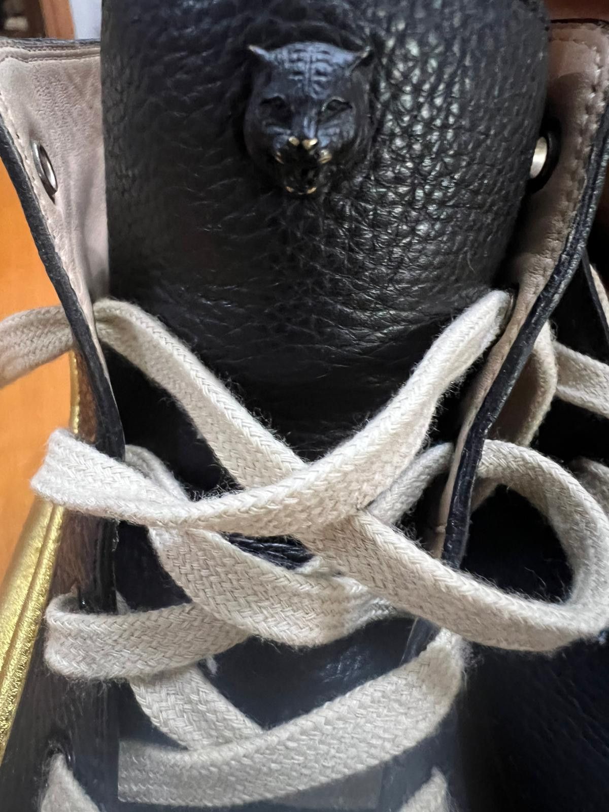 Gucci Gucci High-Top Sneakers Gold Wing Size US 9 / EU 42 - 4 Thumbnail