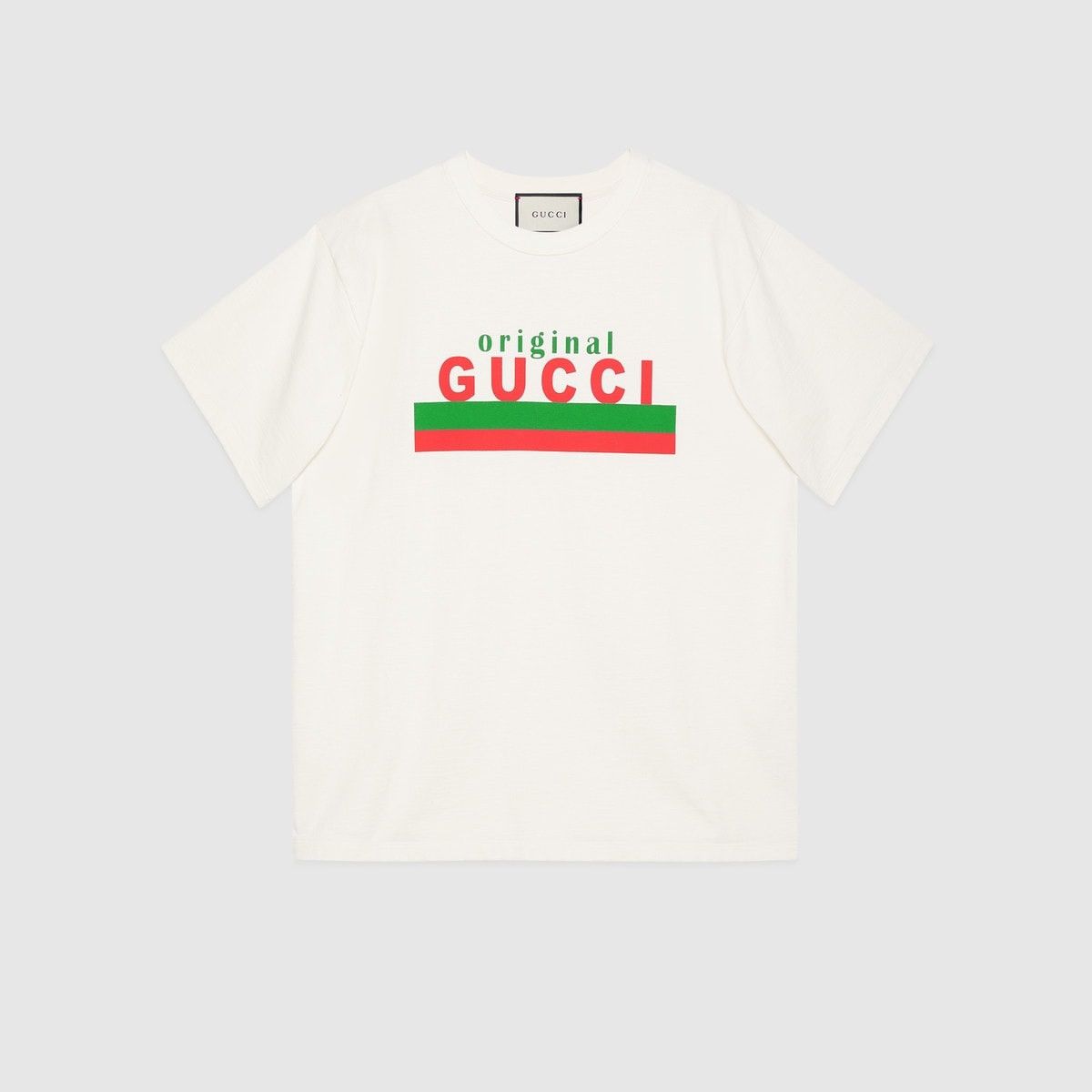 Gucci o1mt1gz0725 "Original Gucci" Print Oversize T-Shirt in White Size US XXL / EU 58 / 5 - 1 Thumbnail