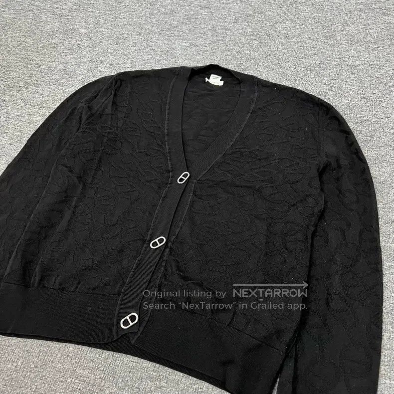 Hermes Hermes Pig Nose Button Hidden Pattern Jacquard Knit Cardig Size XS / US 0-2 / IT 36-38 - 4 Thumbnail
