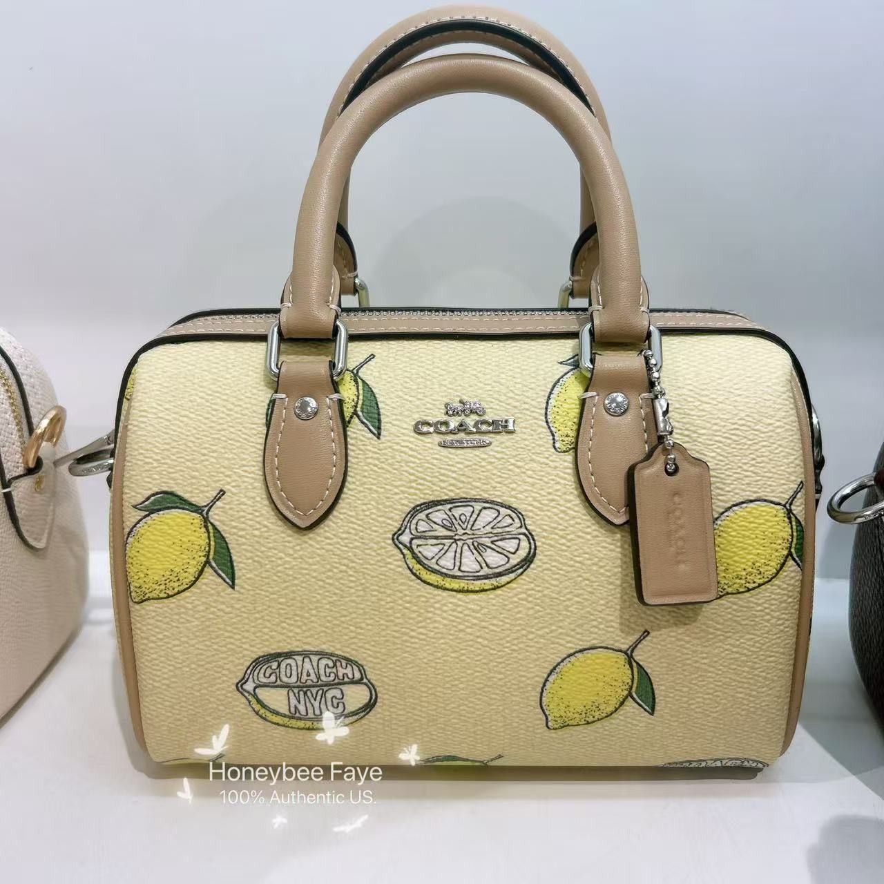 Coach NWT Coach Mini Rowan Crossbody Bag With Lemon Print