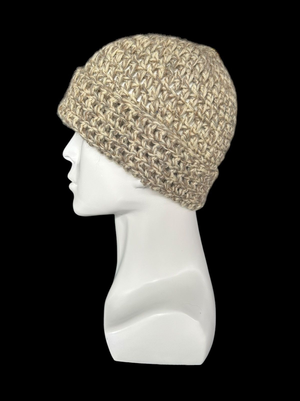 Japanese Brand × Kapital × Vintage Crochet Knitted Handmade hairy Beanie Hats ☠️☠️ Size ONE SIZE - 3 Thumbnail