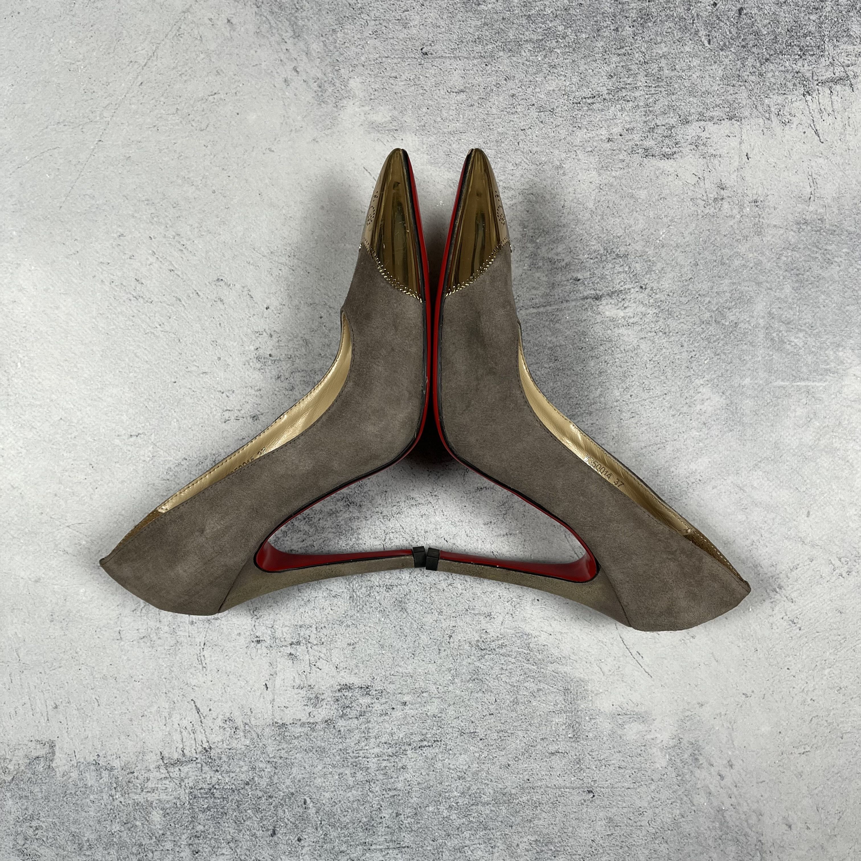 Christian Louboutin Christian Louboutin Suede Heels Size US 6.5 / IT 36.5 - 18 Thumbnail
