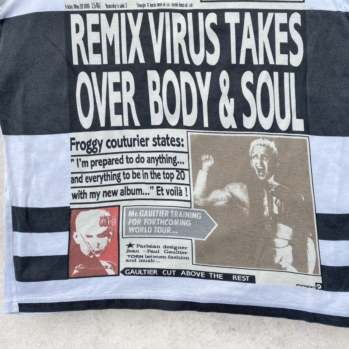 Jean Paul Gaultier Remix Virus Newspaper T Shirt Size US M / EU 48-50 / 2 - 2 Thumbnail