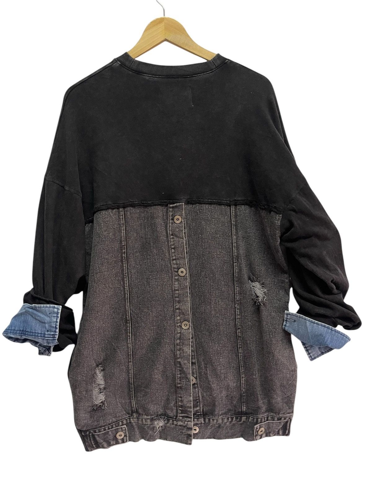 Japanese Brand STREETWEAR ROGER & RAW DECONSTRUCTED SWEATER Size US L / EU 52-54 / 3 - 1 Thumbnail