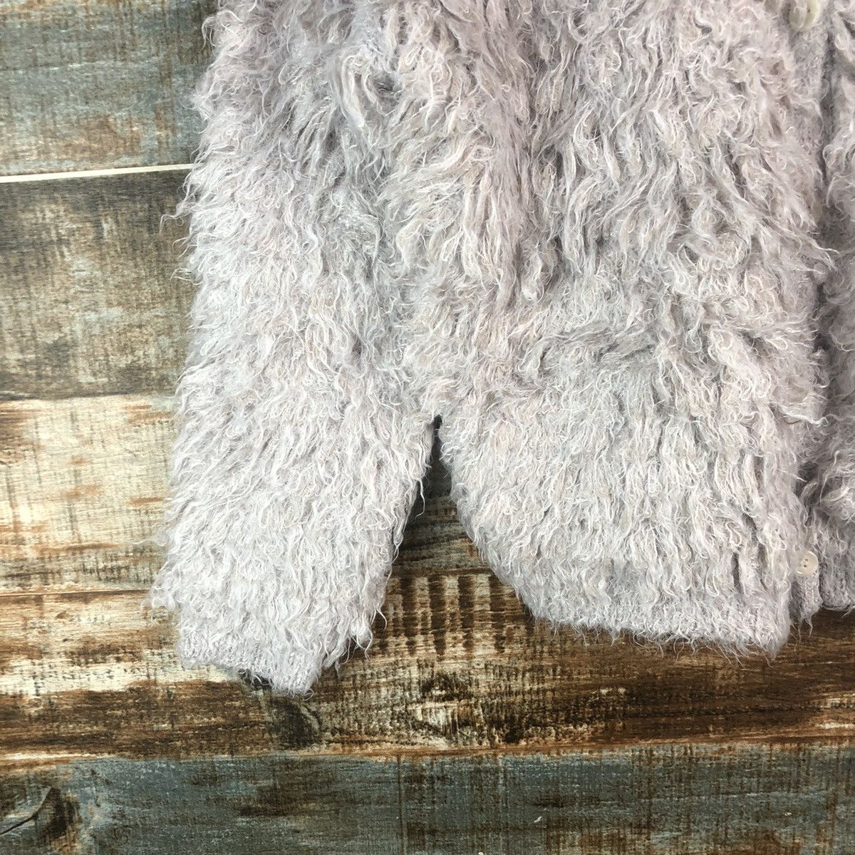 Japanese Brand DL Archives Gray Mohair Cardigan Knitwear #C374 Size M / US 6-8 / IT 42-44 - 7 Thumbnail