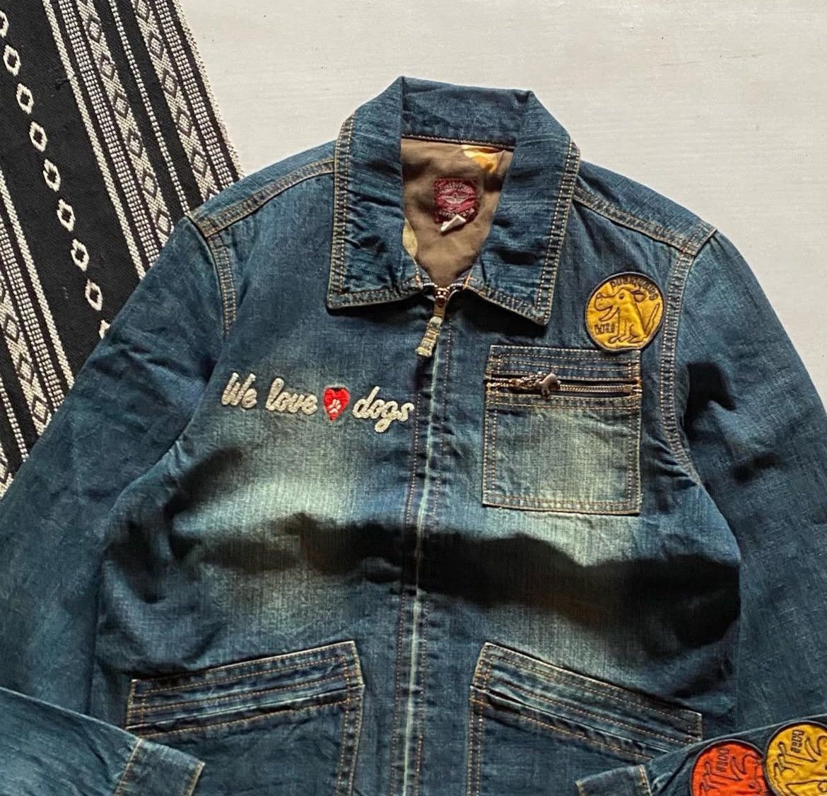 If Six Was Nine Vtg Denim Jacket Y2k Style Size US M / EU 48-50 / 2 - 2 Thumbnail