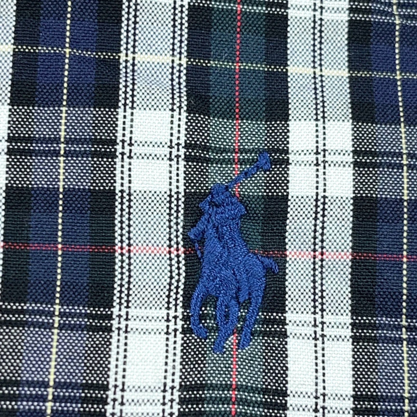 Ralph Lauren Ralph Lauren Shirt Men 18 34 Blue Plaid Button Up Classic Fit Oxford Cloth Dress Size 48R - 4 Thumbnail