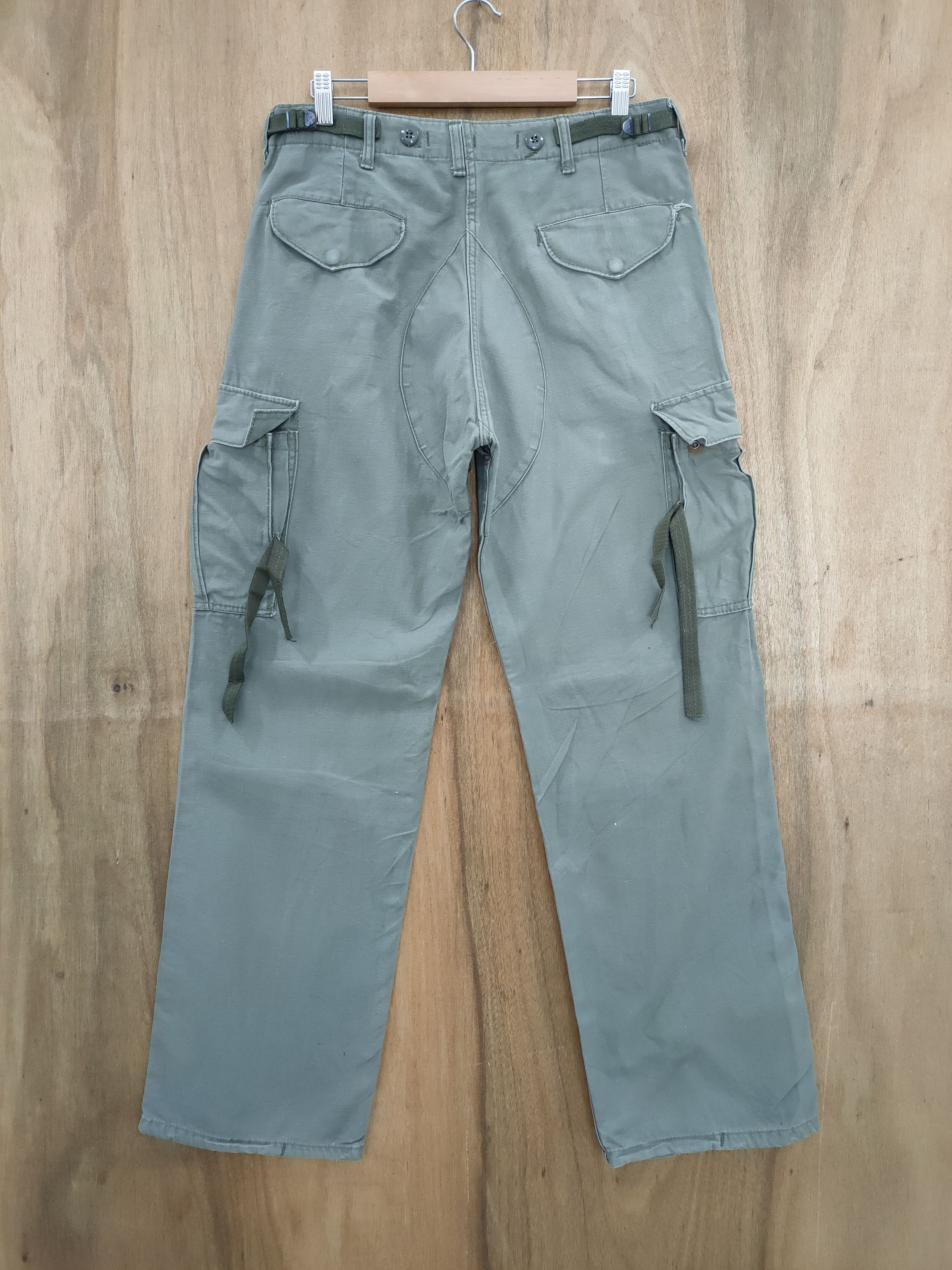 Vintage VINTAGE MILITARY FADED GREEN CARGO PANTS Size US 30 / EU 46 - 2 Thumbnail