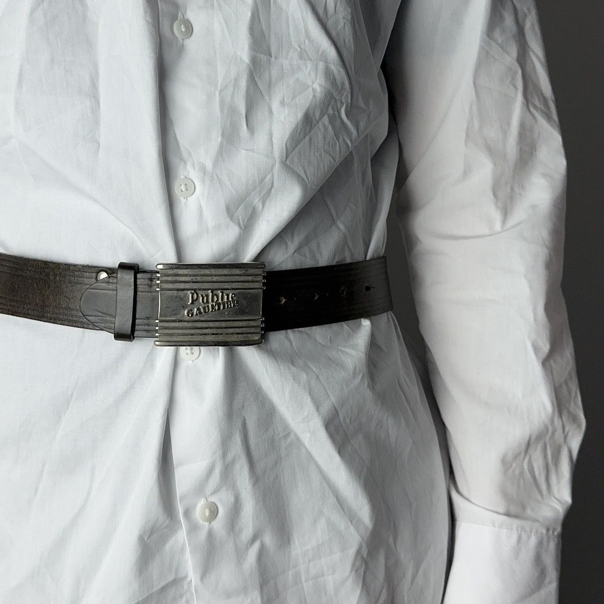 Jean Paul Gaultier 80’s Jean Paul Gaultier Public Gaultier Leather Belt Size ONE SIZE - 6 Thumbnail