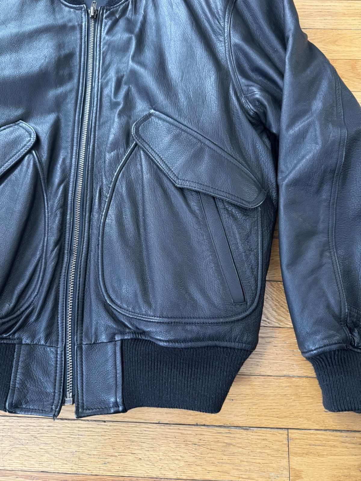 Vintage Vintage Kushitani Leather Explorer Bomber Jacket Size US L / EU 52-54 / 3 - 8 Thumbnail