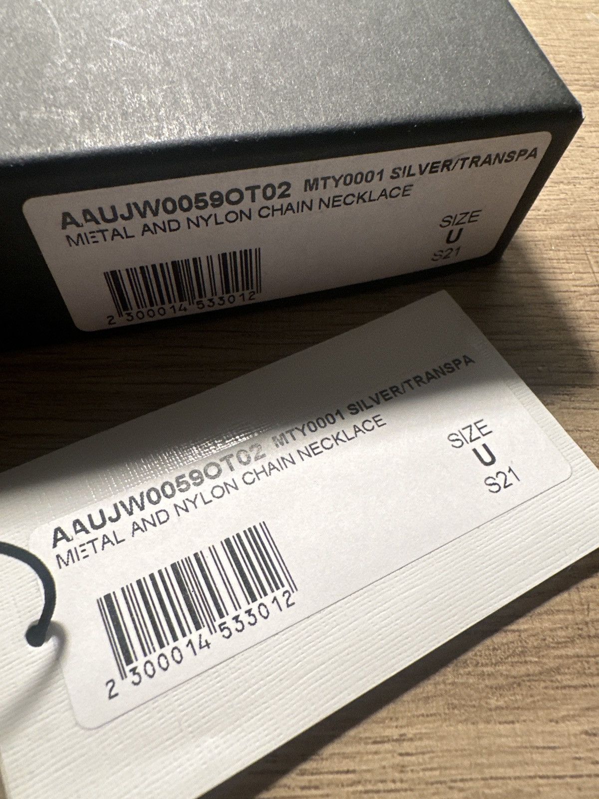 1017 ALYX 9SM Metal and Nylon Chain Necklace Size ONE SIZE - 4 Thumbnail