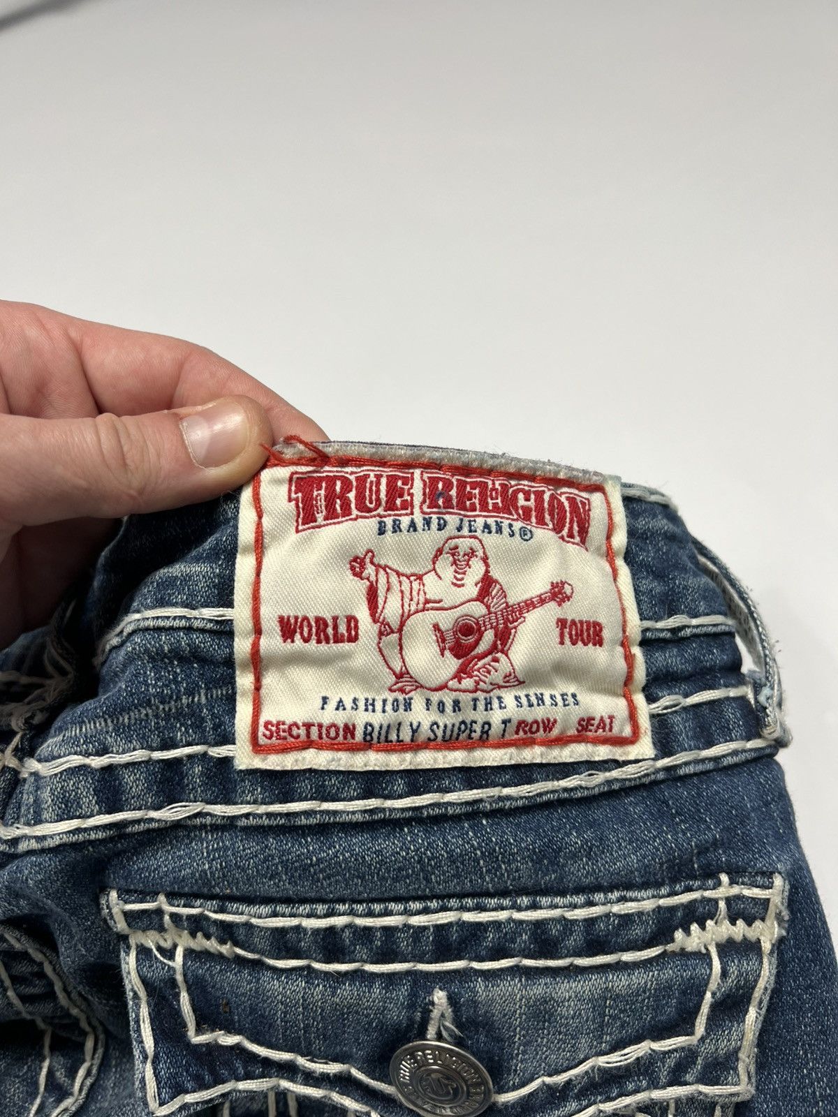 True Religion Vintage Y2K True Religion Billy Super Flare Low Rise Jeans Size 27" / US 4 / IT 40 - 6 Thumbnail