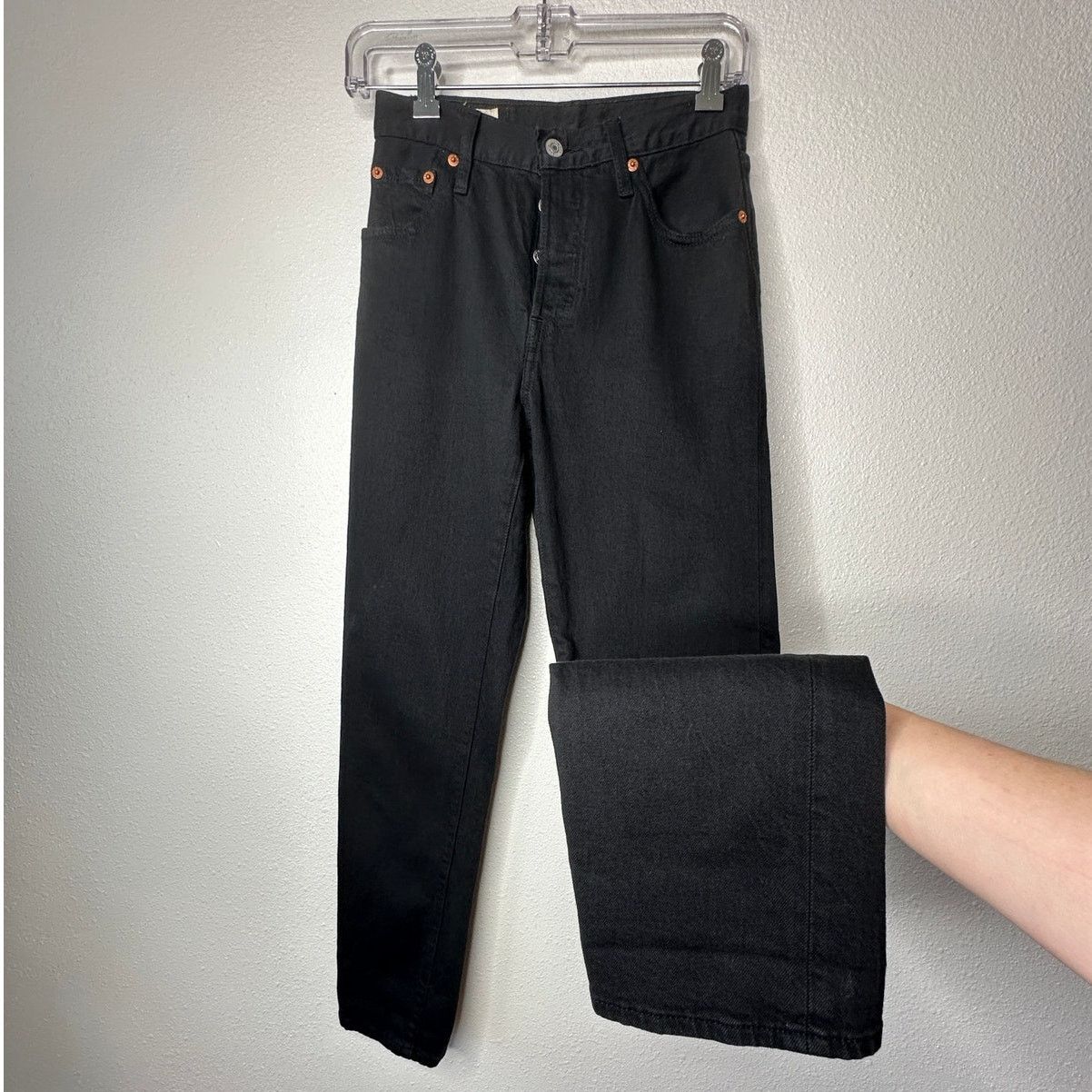 Levi's Levis 501 Original Fit Button Fly Straight Leg Jeans 23 x 28 Size 23" - 3 Thumbnail
