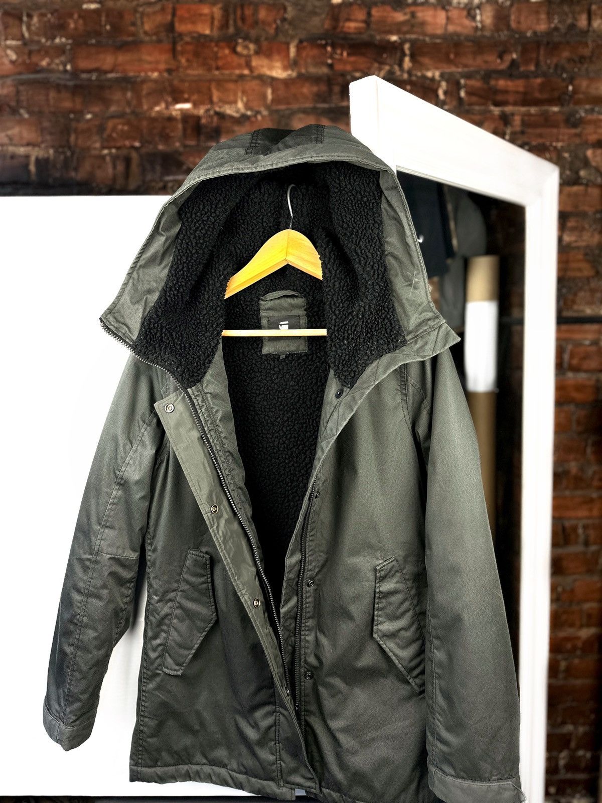 G-Star Women’s G-Star Raw Rovic Slim Teddy Parka Green Size: M Size M / US 6-8 / IT 42-44 - 9 Thumbnail