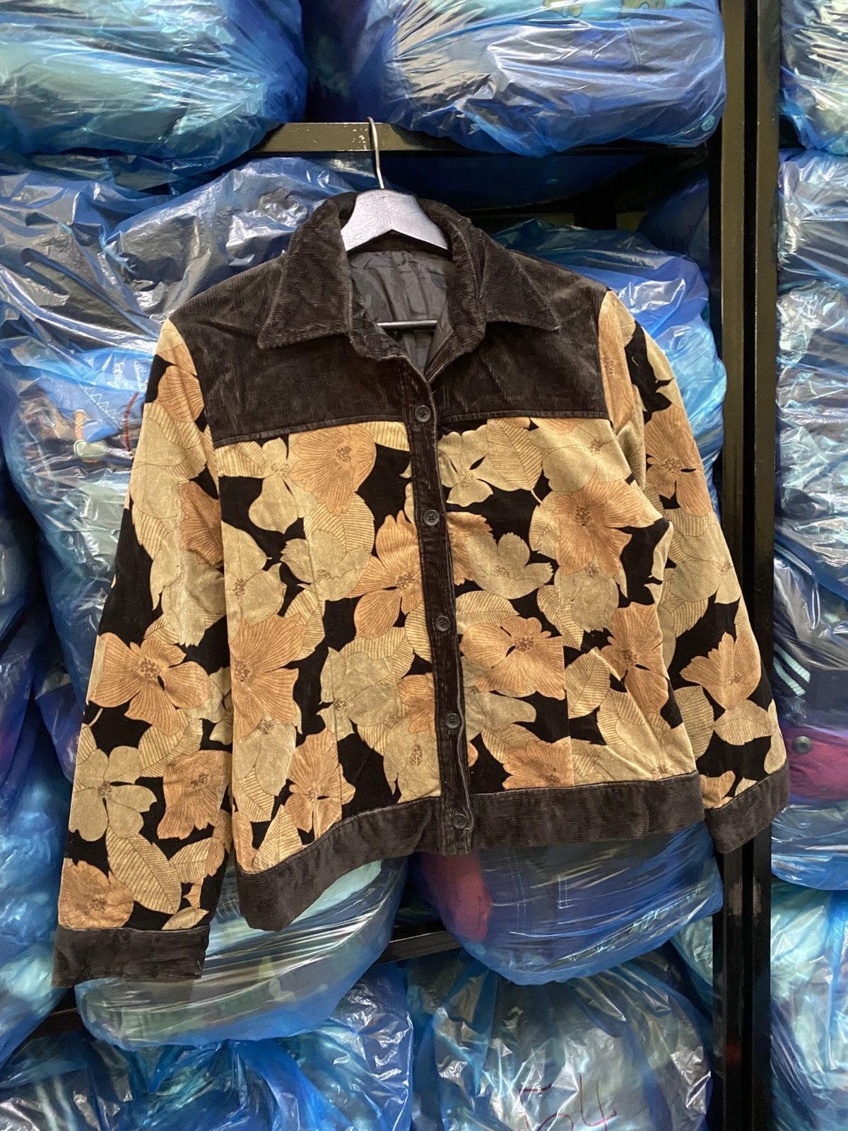 Vintage Vintage Algonrier Floral Corduroy Jacket - Japanese Design Size M / US 6-8 / IT 42-44 - 3 Thumbnail