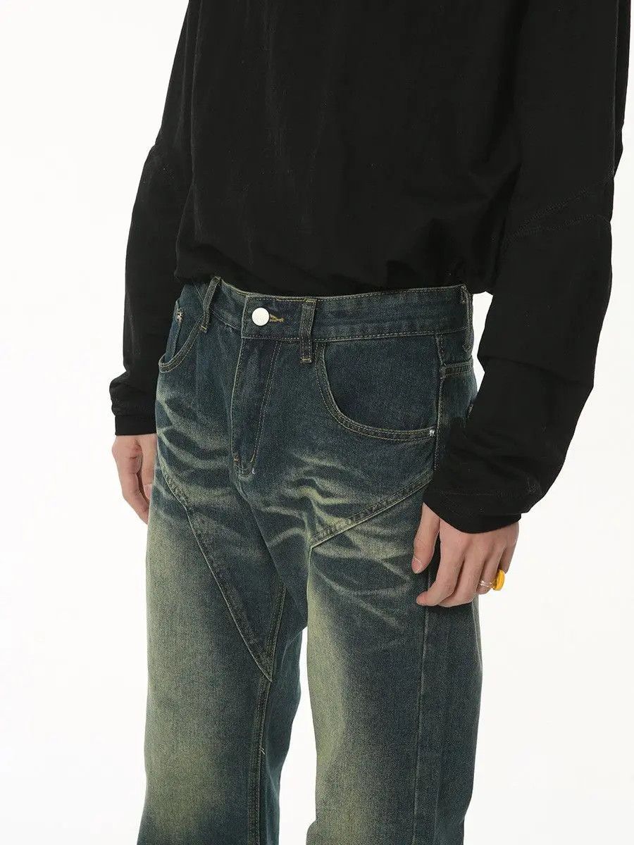 Japanese Brand Retro loose straight leg micro flared jeans Size US 32 / EU 48 - 3 Thumbnail