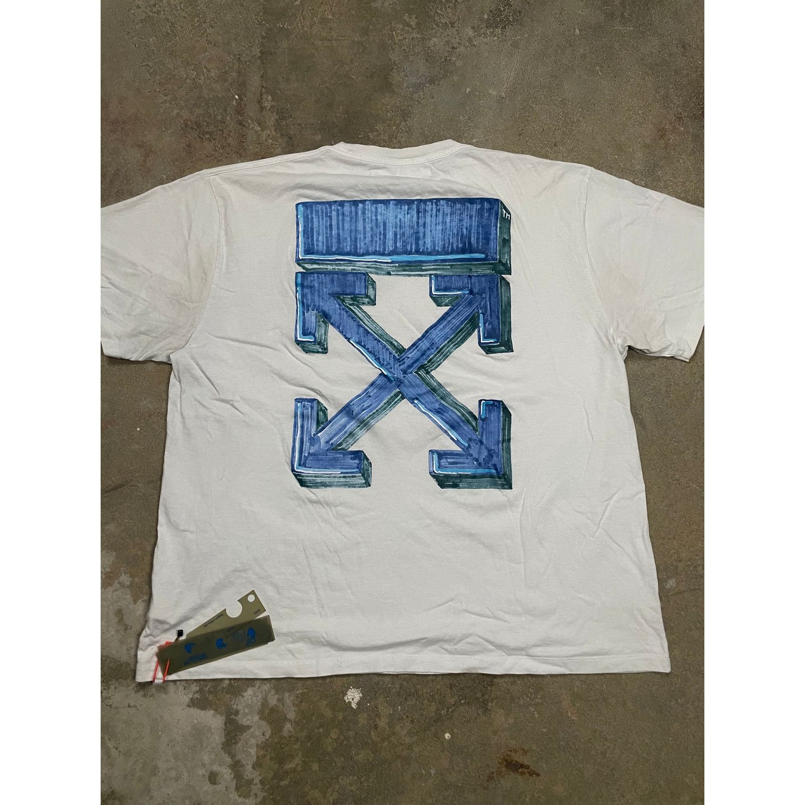 Off-White Off-White LS White Blue Used Large Size US L / EU 52-54 / 3 - 1 Thumbnail
