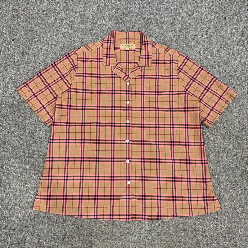 Burberry Burberry Color-Block Cotton Short Sleeve Shirt Size US L / EU 52-54 / 3 - 1 Thumbnail