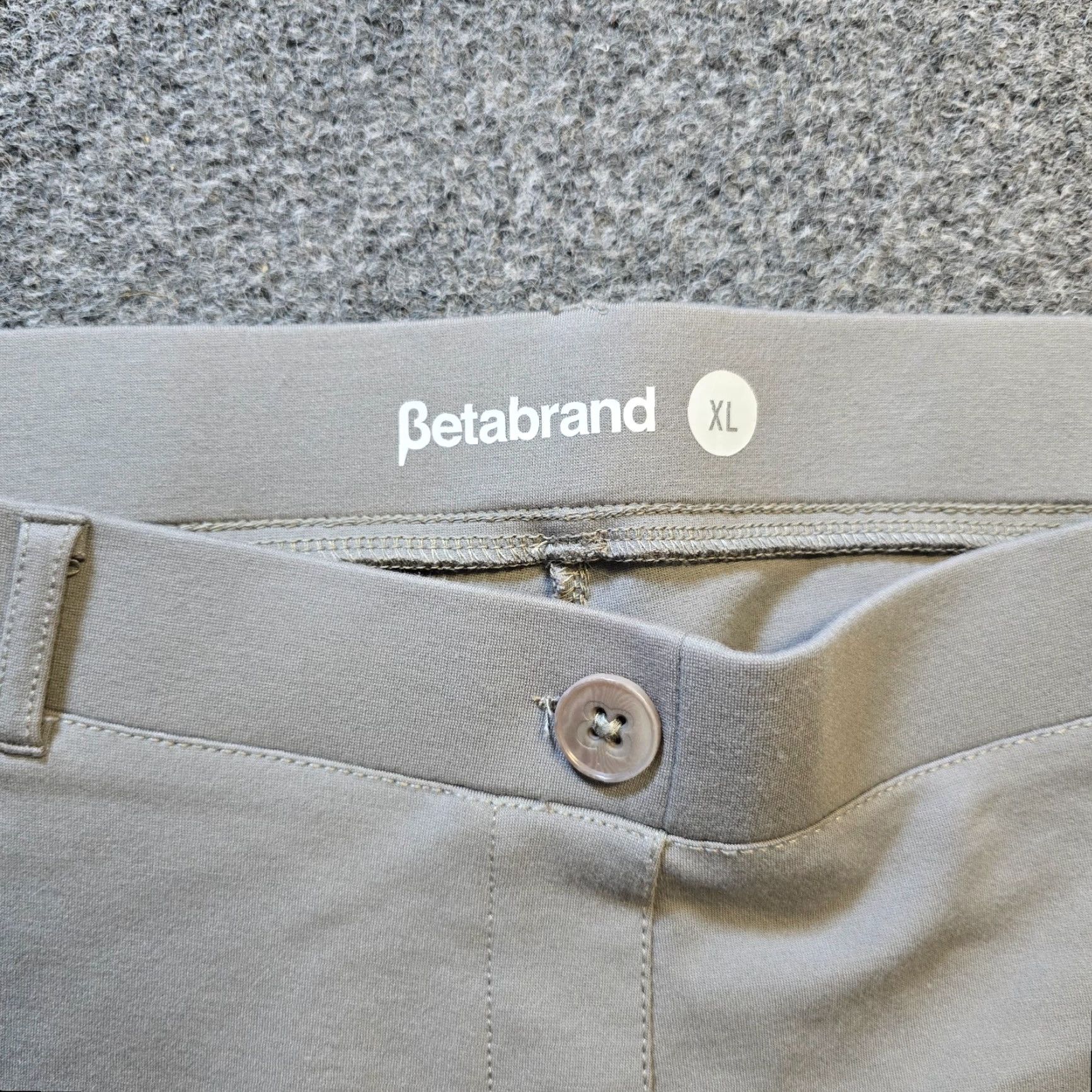 Vintage Betabrand Pants Womens XL Gray Stretchy Straight Leg Career Casual Capsule Shirt? Size 24" / US 00 / IT 34 - 3 Thumbnail
