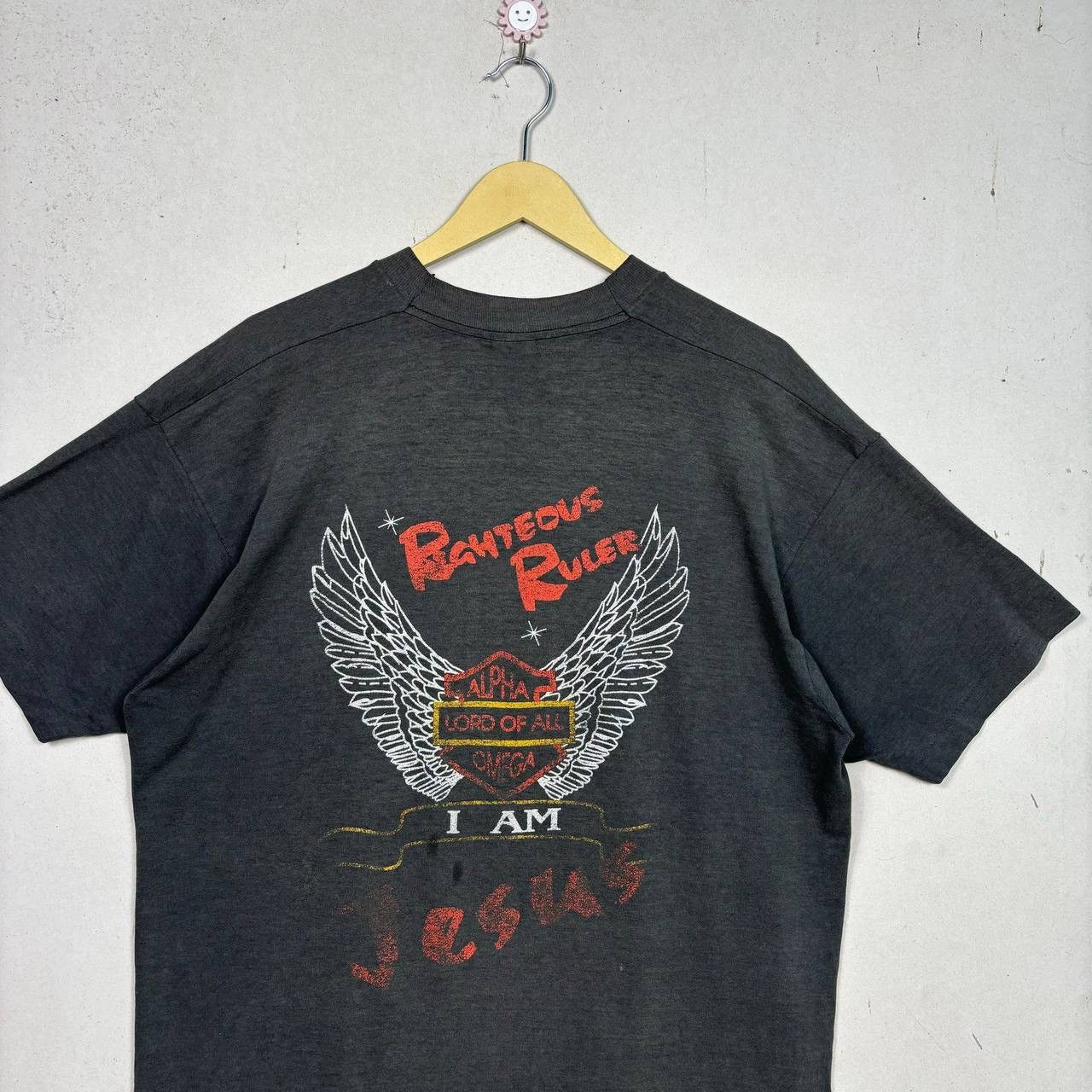 Harley Davidson Vtg 90s Jesus Righteous Ruler Biker T-Shirt XL Harley Style Size US XL / EU 56 / 4 - 3 Thumbnail