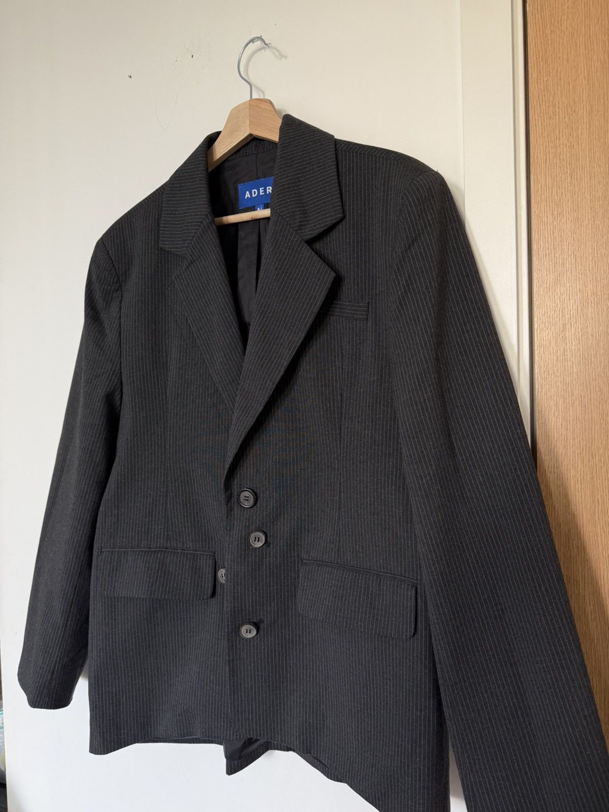 Ader Error Ader Error grey pinstriped blazer design casual relaxed Size US S / EU 44-46 / 1 - 2 Thumbnail