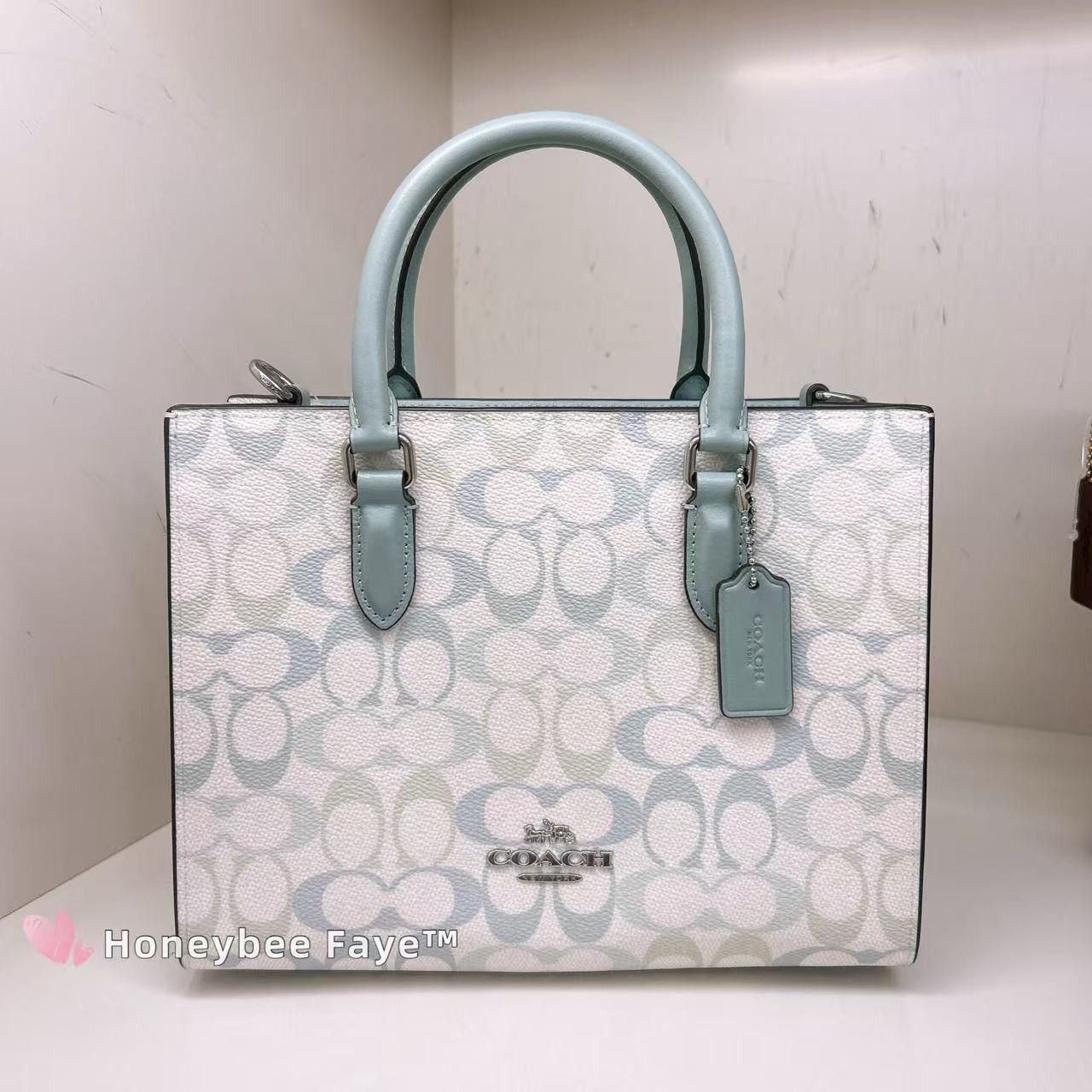 Coach Maggie Small Tote Bag In Pretty Signature Canvas CDZ08 Size ONE SIZE - 1 Thumbnail