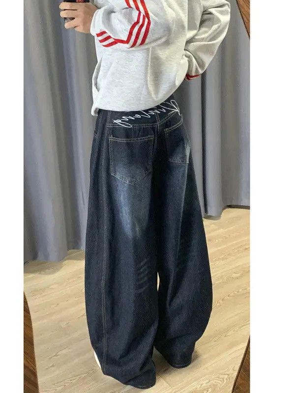 Japanese Brand × Jean Retro loose curved knife wide leg jeans Size US 32 / EU 48 - 4 Thumbnail