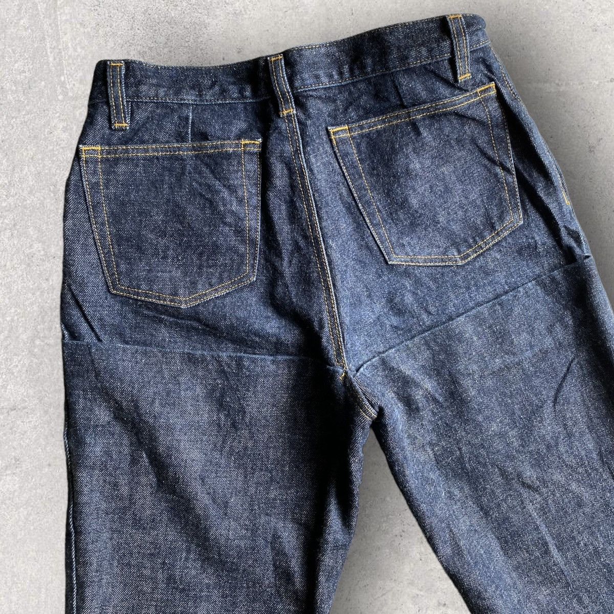 Helmut Lang Archive 1997 Raw Blue Back Leg Pockets Jeans Size US 29 - 3 Thumbnail