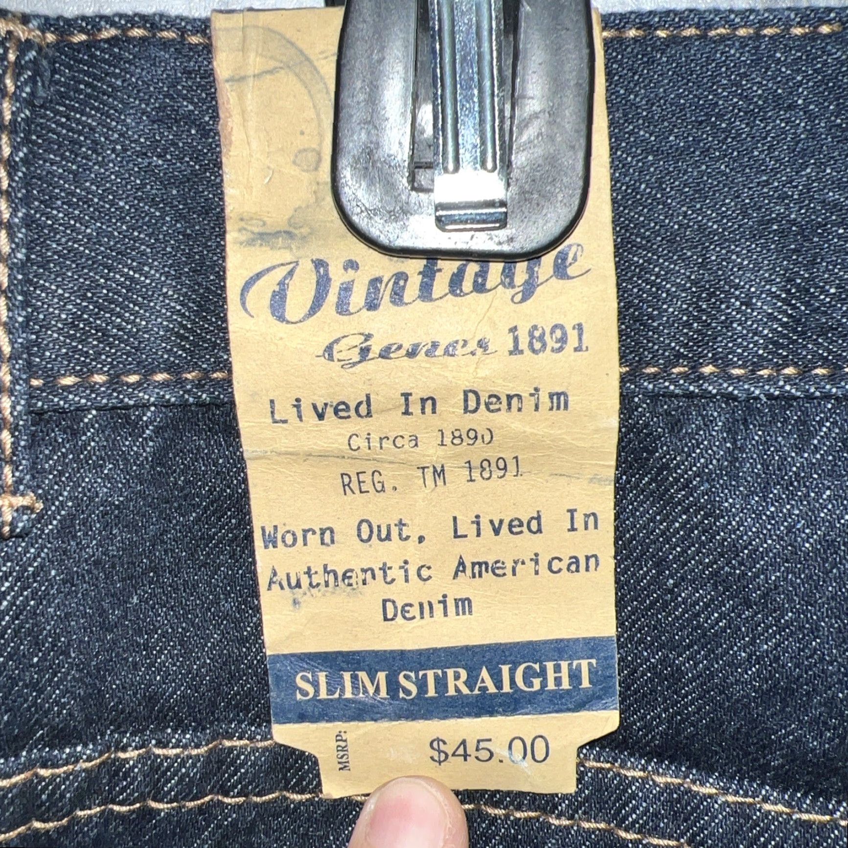 Vintage VINTAGE Genes Jeans Mens 36x32 Blue Straight NWT Vintage Genes Jeans Mens 36x32 Blue Straight NWT Size US 36 / EU 52 - 4 Thumbnail