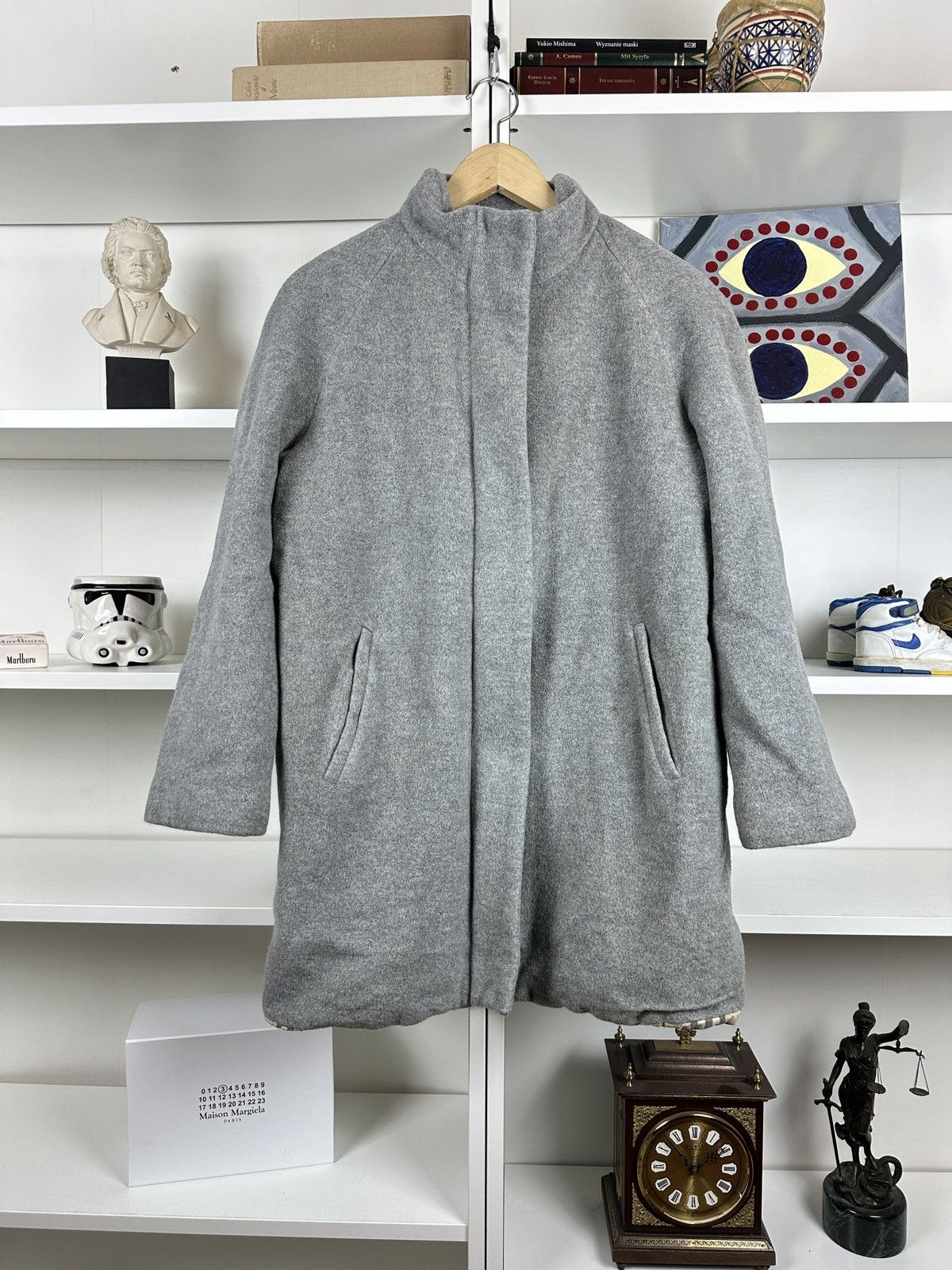 Burberry Burberry grey woolen coat Size L / US 10 / IT 46 - 2 Thumbnail