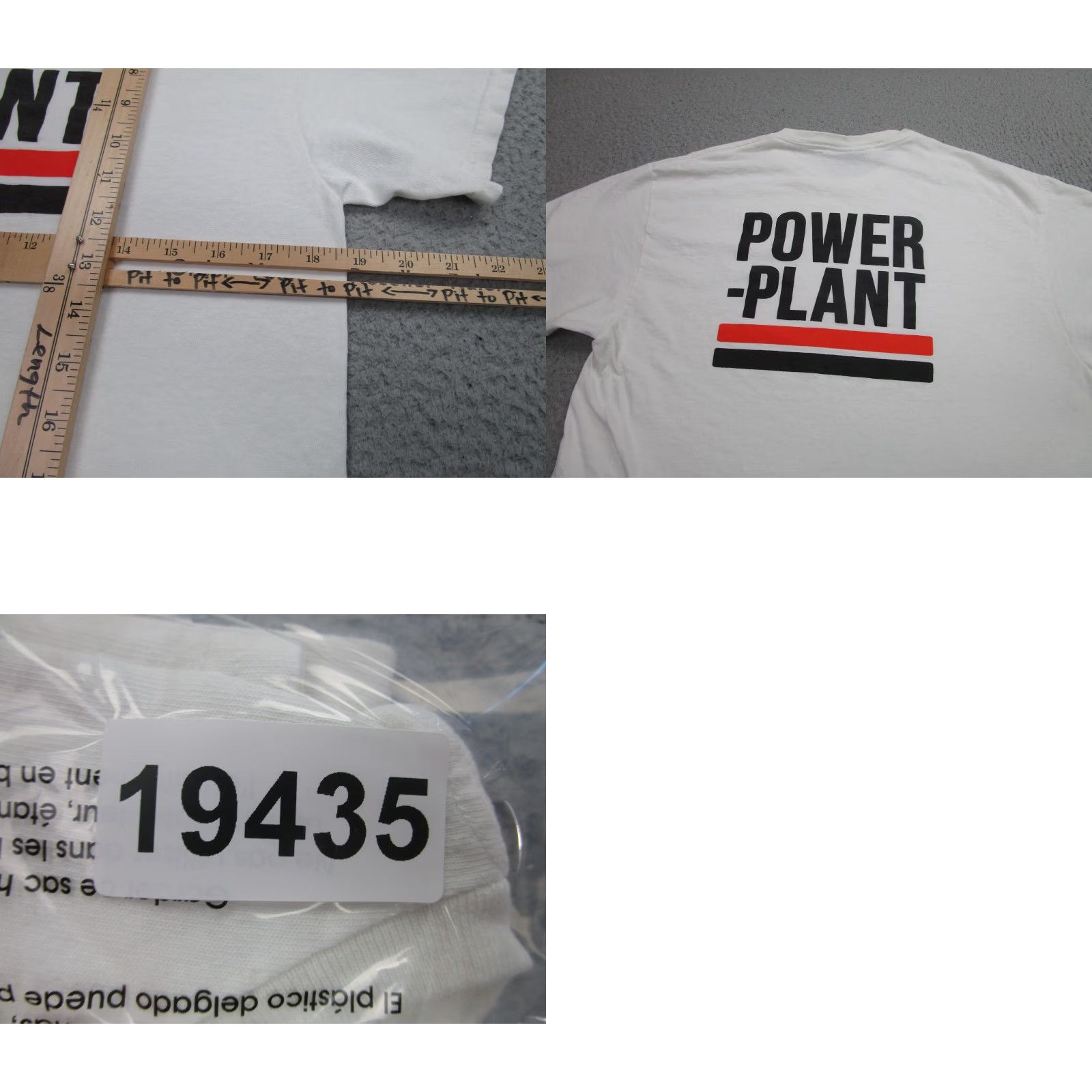 Vintage Powerplant Shirt Mens Small White Graphic Tee Power Plant Graphic Print Crew Neck Short Sleeve Vintage? (Note: vintage not applicable) Size US S / EU 44-46 / 1 - 8 Thumbnail