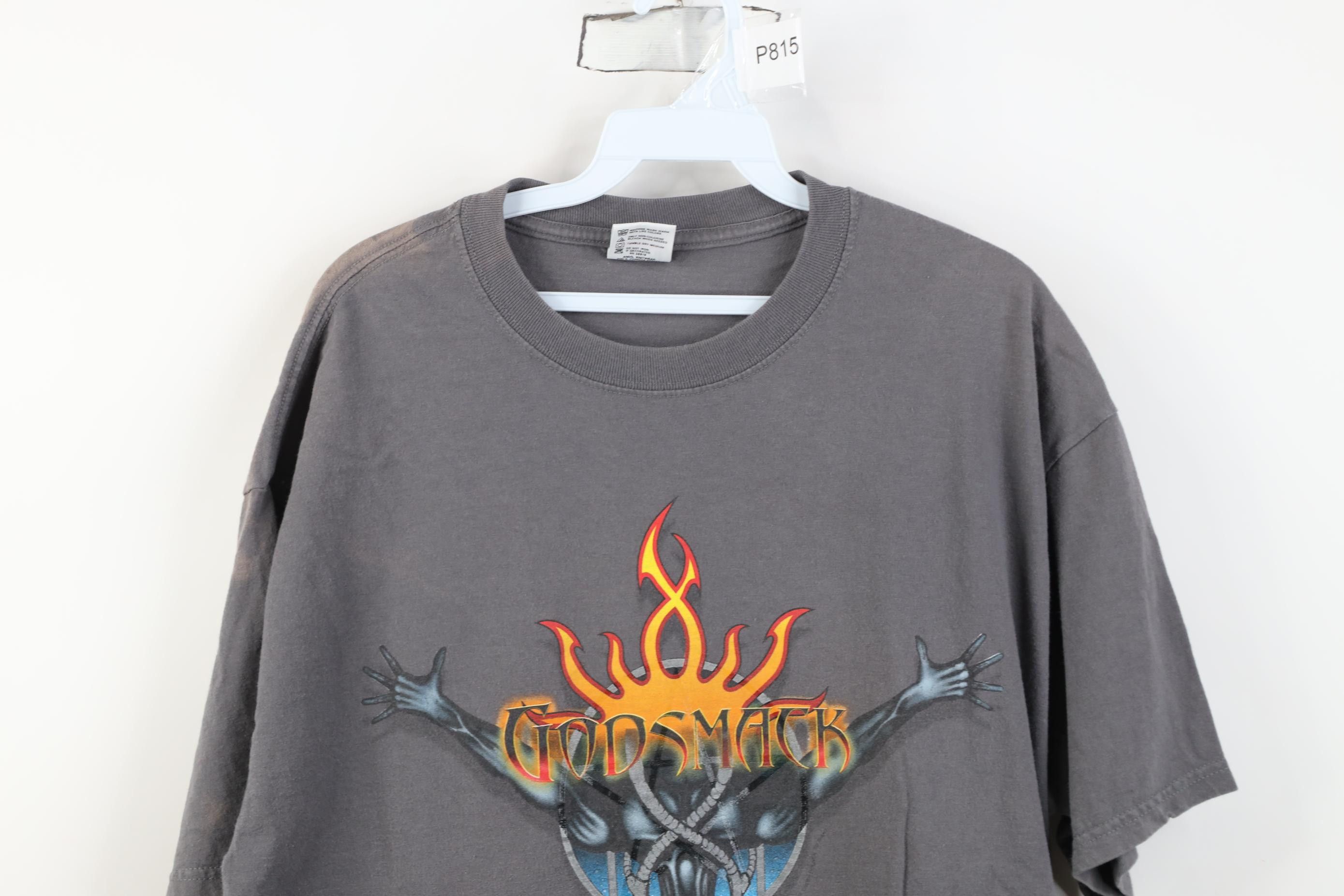 Vintage Vintage Y2K 2001 Summer Tour Godsmack Band T-Shirt Flames Size US XL / EU 56 / 4 - 2 Thumbnail